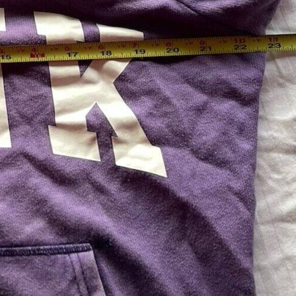 Vintage PINK Victoria Secret Full Zip Hoodie Purple White Women's Size Large - Picture 5 of 14
